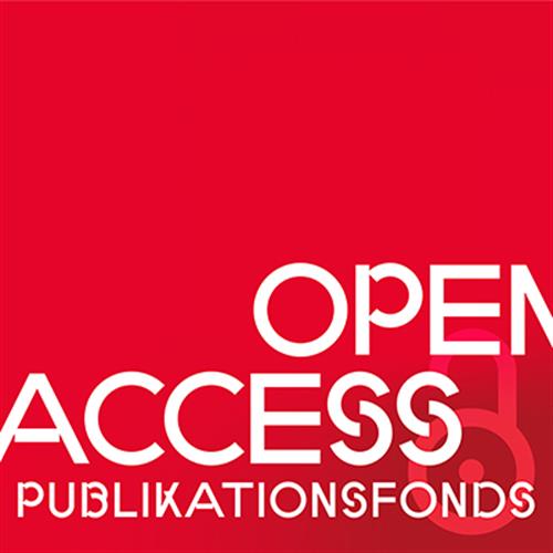 Teaser: Open-Access-Publikationsfonds. Schrift auf rotem Hintergrund mit Schlosssymbol von OA.