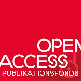 Teaser: Open-Access-Publikationsfonds. Schrift auf rotem Hintergrund mit Schlosssymbol von OA.
