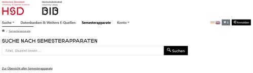 Screenshot Semesterapparate