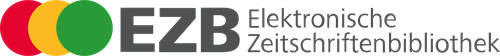 Logo: drei Punkte in rot, gelb und grün mit dem Schriftzug EZB Elektronische Zeitschriftenbibliothek;