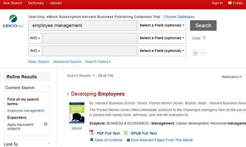 Screenshot Harvard Business Publishing 