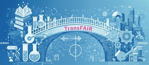 Eine Brücke mit der Beschriftung "TransFAIR" verbindet zwei Seiten. Links Symbole mit der Beschriftung "Science", rechts Symbole mit der Beschriftung "Practice".
